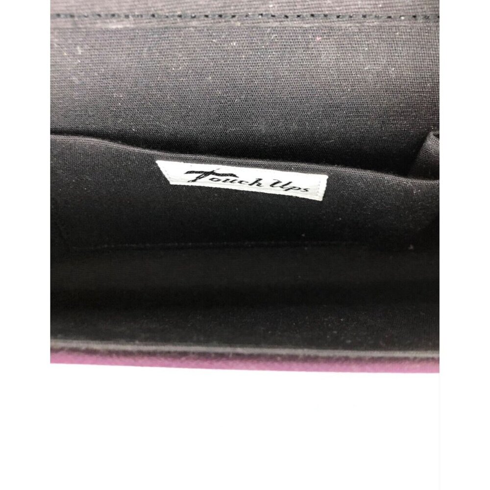 Vintage Touch Ups Purple Satin Clutch Purse w/ Gold Chain Shoulder Strap - Picture 6 of 12